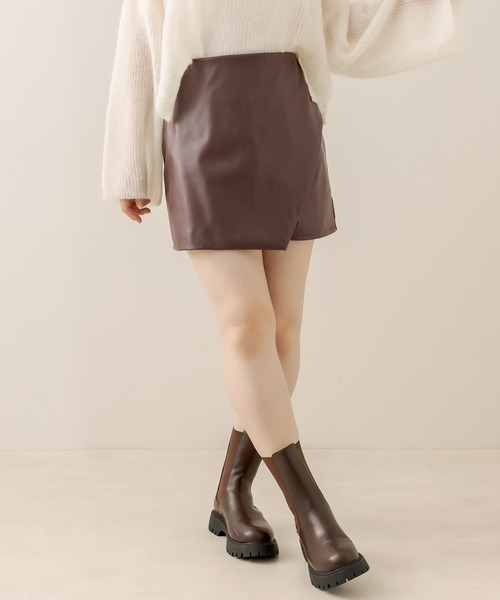 OLIVE des OLIVE（オリーブデオリーブ）の「アソートラップスカパン（スカート・レディース・ブラウン/ブラック/アイボリー・FREE）」の20枚目の写真