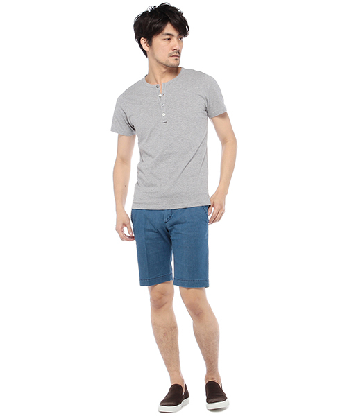 BRILLA per il gusto(ブリッラペルイルグースト)の「VERTO / コットン ヘンリーネックTシャツ(Tシャツ/カットソー・メンズ・ネイビー/グレー/ホワイト・LARGE/SMALL/MEDIUM/X-SMALL)」の13枚目の写真