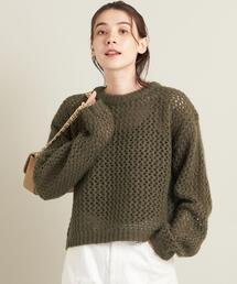 BEAUTY&YOUTH UNITED ARROWS | モヘヤミックス透かし編みニットプルオーバー(ニット/セーター)