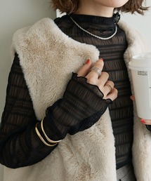 DISCOAT | 【WEB限定】スモッキングハイネックプルオーバー(Tシャツ/カットソー)