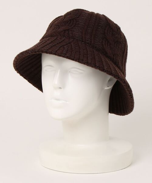 HONEYSUCKLE ROSE（ハニーサックルローズ）の「【HONEYSUCKLE ROSE】ニットバケットハット（ハット・レディース・ホワイト/ブラック/ブラウン・フリー）」の3枚目の写真