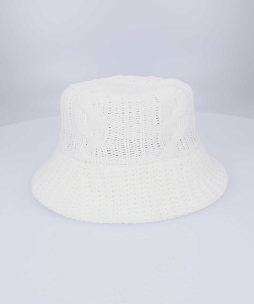 HONEYSUCKLE ROSE（ハニーサックルローズ）の「【HONEYSUCKLE ROSE】ニットバケットハット（ハット・レディース・ホワイト/ブラック/ブラウン・フリー）」の6枚目の写真