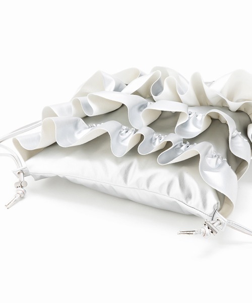 Casselini（キャセリーニ）の「Casselini(キャセリーニ)フリルナップサック（バックパック/リュック・レディース・ブラック/ブラウン/シルバー・FREE）」の11枚目の写真