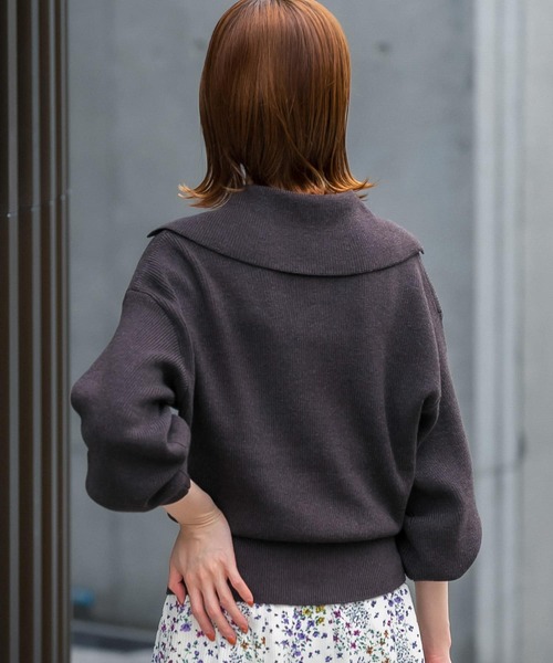 URBAN RESEARCH ROSSO（アーバンリサーチロッソ）の「【hareko×ROSSO】ボリュームスリーブジップカーディガン（ニット/セーター・レディース・イエロー/ブラウン・FREE）」の14枚目の写真