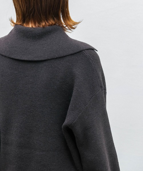 URBAN RESEARCH ROSSO（アーバンリサーチロッソ）の「【hareko×ROSSO】ボリュームスリーブジップカーディガン（ニット/セーター・レディース・イエロー/ブラウン・FREE）」の3枚目の写真