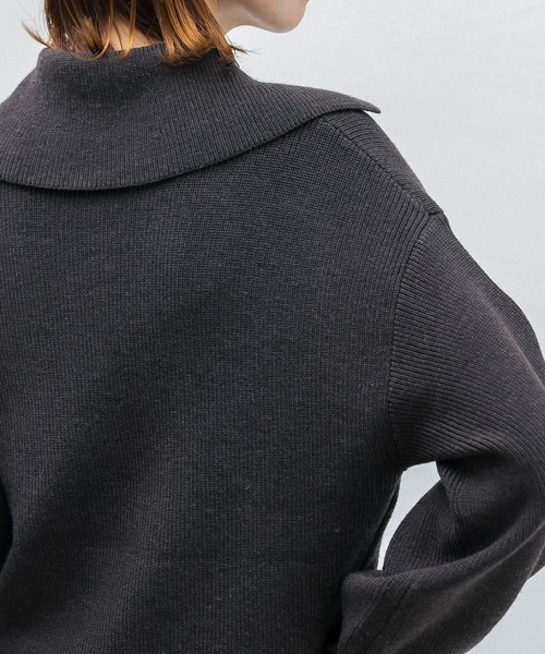 URBAN RESEARCH ROSSO（アーバンリサーチロッソ）の「【hareko×ROSSO】ボリュームスリーブジップカーディガン（ニット/セーター・レディース・イエロー/ブラウン・FREE）」の4枚目の写真