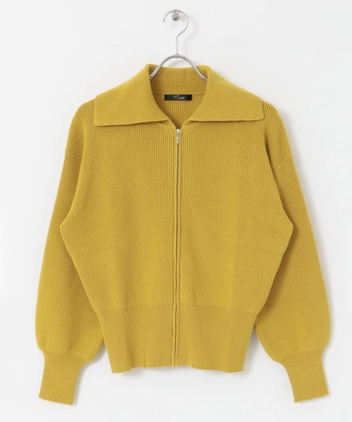 URBAN RESEARCH ROSSO（アーバンリサーチロッソ）の「【hareko×ROSSO】ボリュームスリーブジップカーディガン（ニット/セーター・レディース・イエロー/ブラウン・FREE）」の8枚目の写真