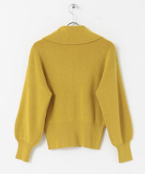 URBAN RESEARCH ROSSO（アーバンリサーチロッソ）の「【hareko×ROSSO】ボリュームスリーブジップカーディガン（ニット/セーター・レディース・イエロー/ブラウン・FREE）」の9枚目の写真