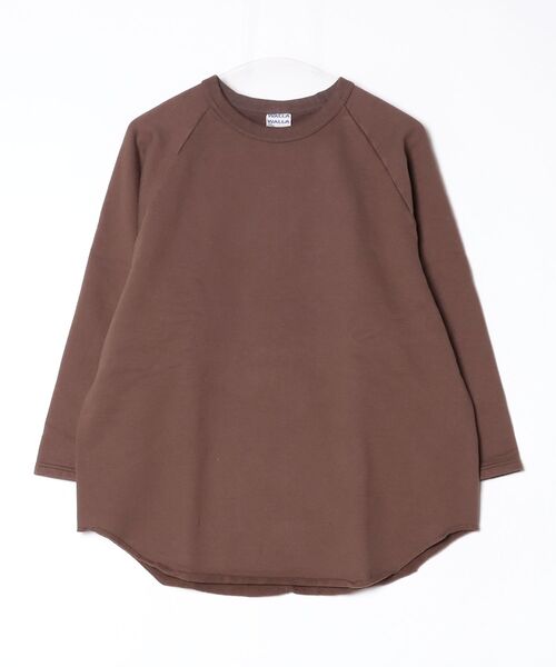 WALLA WALLA SPORT(ワラワラスポーツ)の「9oz FLEECE 3/4 BASEBALL SWEAT / 9オンス フリース 3/4 ベースボール スウェット(スウェット・メンズ・ヘザーグレー/アイボリー/グリーン系その他/ブラック系その他/モカ/ダークインディゴブルー/ピンク系その他2/グレー系その他2/黄土色系/レッド系その他/ブラック/ダークブラウン/グリーン系その他2・LARGE/X-LARGE/MEDIUM/XX-LARGE/SMALL)」の6枚目の写真