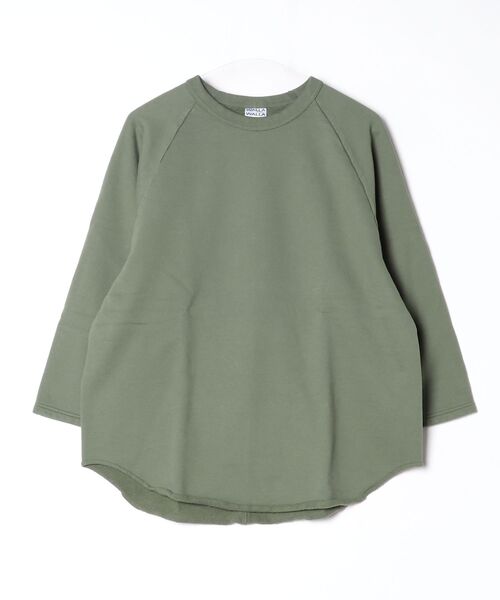 WALLA WALLA SPORT(ワラワラスポーツ)の「9oz FLEECE 3/4 BASEBALL SWEAT / 9オンス フリース 3/4 ベースボール スウェット(スウェット・メンズ・ヘザーグレー/アイボリー/グリーン系その他/ブラック系その他/モカ/ダークインディゴブルー/ピンク系その他2/グレー系その他2/黄土色系/レッド系その他/ブラック/ダークブラウン/グリーン系その他2・LARGE/X-LARGE/MEDIUM/XX-LARGE/SMALL)」の11枚目の写真