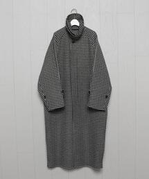 H BEAUTY&YOUTH エイチ ビューティーアンドユース CHECK RAGLAN COAT ブロックチェックラグランコート 1625-104-4974 S BLACK 定価115,500円 ステンカラーコート アウター【中古】【H BEAUTY&YOUTH】 H BEAUTY&YOUTH エイチ ビューティーアンドユース CHECK RAGLAN COAT