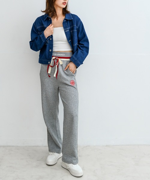 Alite cloth(アリーテクロス)の「ライン入りスウェットパンツ(スウェットパンツ・レディース・ブラック/ネイビー/グレー・S/M/L/XL)」の5枚目の写真