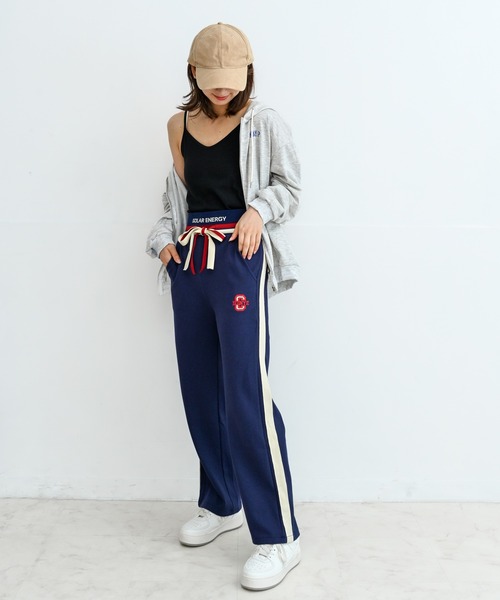 Alite cloth(アリーテクロス)の「ライン入りスウェットパンツ(スウェットパンツ・レディース・ブラック/ネイビー/グレー・S/M/L/XL)」の19枚目の写真