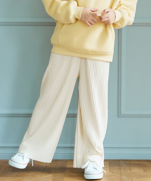 coca（coca）（コカ）の「キッズ 親子お揃い表面起毛リブパン（その他パンツ・キッズ・アイボリー/カーキ/ブラック・100/110/120/130）」の2枚目の写真