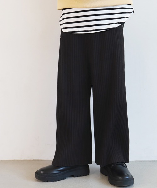 coca（coca）（コカ）の「キッズ 親子お揃い表面起毛リブパン（その他パンツ・キッズ・アイボリー/カーキ/ブラック・100/110/120/130）」の3枚目の写真