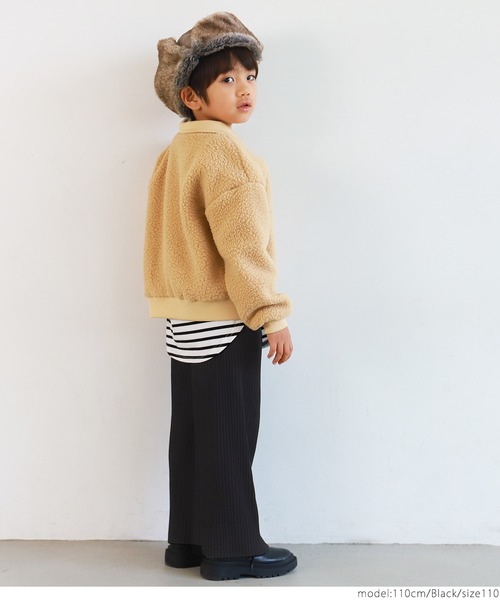coca（coca）（コカ）の「キッズ 親子お揃い表面起毛リブパン（その他パンツ・キッズ・アイボリー/カーキ/ブラック・100/110/120/130）」の10枚目の写真