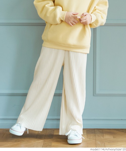 coca（coca）（コカ）の「キッズ 親子お揃い表面起毛リブパン（その他パンツ・キッズ・アイボリー/カーキ/ブラック・100/110/120/130）」の8枚目の写真