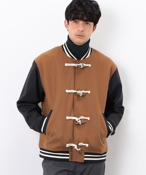 COMME　CA COMMUNE（コムサコミューン）の「トグル付き　スタジャン（ブルゾン・メンズ・グリーン/ネイビー/キャメル・MEDIUM/LARGE）」の12枚目の写真