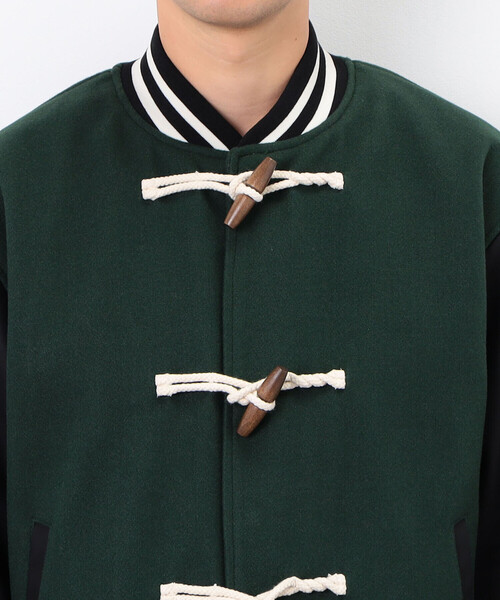 COMME　CA COMMUNE（コムサコミューン）の「トグル付き　スタジャン（ブルゾン・メンズ・グリーン/ネイビー/キャメル・MEDIUM/LARGE）」の21枚目の写真