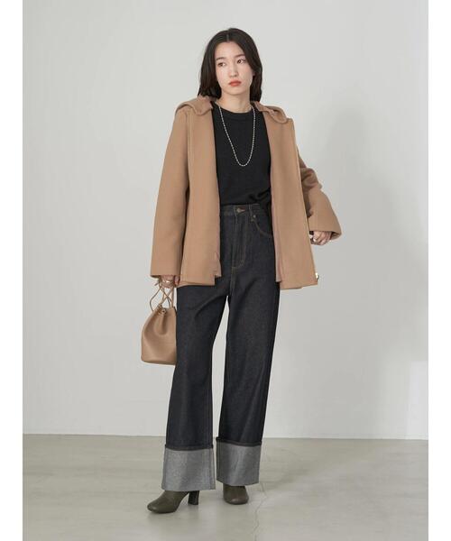 earth music&ecology（アースミュージックアンドエコロジー）の「ロールアップデニムパンツ（その他パンツ・レディース・ブルー系その他/ダークインディゴブルー・S/M）」の8枚目の写真