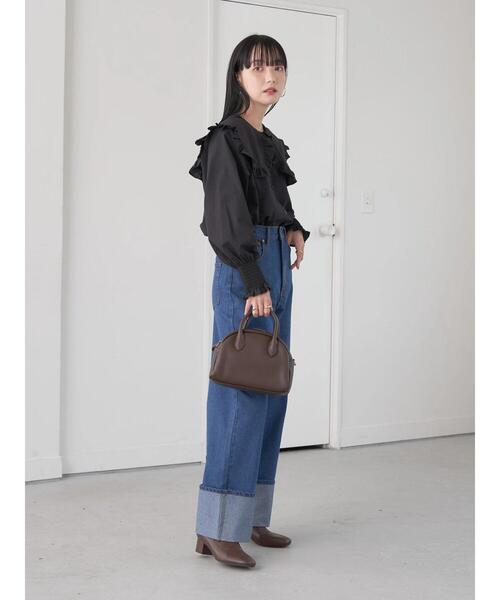 earth music&ecology（アースミュージックアンドエコロジー）の「ロールアップデニムパンツ（その他パンツ・レディース・ブルー系その他/ダークインディゴブルー・S/M）」の13枚目の写真