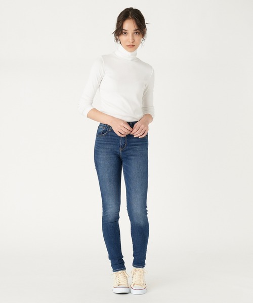 Levi's(リーバイス)の「Levi's/リーバイス PERFORMANCE WARM 721(TM)ハイライズスキニーデニム ダークインディゴ(デニムパンツ・レディース・ダークインディゴブルー・25inch/26inch/27inch/23inch/24inch/28inch)」の6枚目の写真