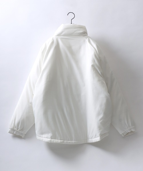 Salong hameu（サロン ハミュー）の「スタンドネック フェイクダウンジャケット メンズ レディース/中綿ジャケット/ショートペディン/パデットジャケット（ダウンジャケット/コート・メンズ・カーキ/ブラック/アイボリー/グレイッシュベージュ/ホワイト・LL/M/L）」の9枚目の写真