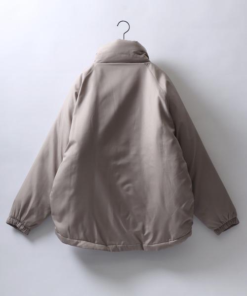 Salong hameu（サロン ハミュー）の「スタンドネック フェイクダウンジャケット メンズ レディース/中綿ジャケット/ショートペディン/パデットジャケット（ダウンジャケット/コート・メンズ・カーキ/ブラック/アイボリー/グレイッシュベージュ/ホワイト・LL/M/L）」の15枚目の写真