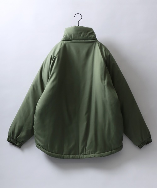 Salong hameu（サロン ハミュー）の「スタンドネック フェイクダウンジャケット メンズ レディース/中綿ジャケット/ショートペディン/パデットジャケット（ダウンジャケット/コート・メンズ・カーキ/ブラック/アイボリー/グレイッシュベージュ/ホワイト・LL/M/L）」の13枚目の写真