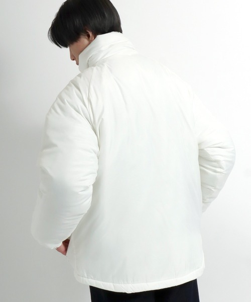 Salong hameu（サロン ハミュー）の「スタンドネック フェイクダウンジャケット メンズ レディース/中綿ジャケット/ショートペディン/パデットジャケット（ダウンジャケット/コート・メンズ・カーキ/ブラック/アイボリー/グレイッシュベージュ/ホワイト・LL/M/L）」の16枚目の写真