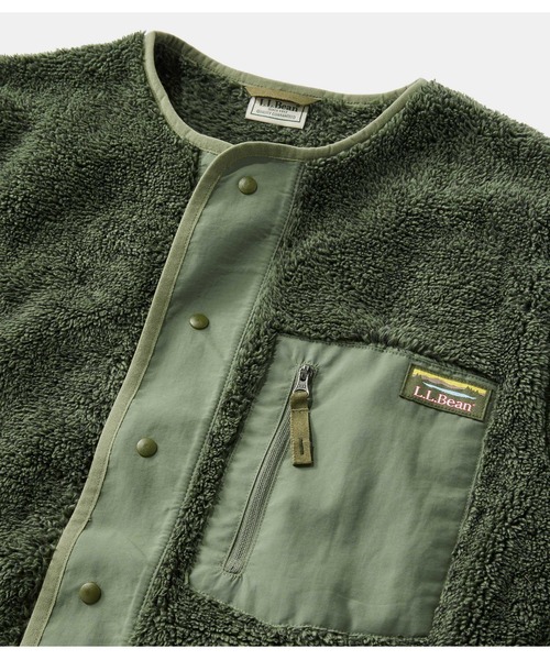L.L.Bean（エルエルビーン）の「エル・エル・ビーン・ハイパイル・フリース・スナップ・ジャケット 米国フィット・レギュラー（その他アウター・メンズ・ネイビー/モスグリーン/ダークオリーブ・LARGE/SMALL/MEDIUM）」の7枚目の写真