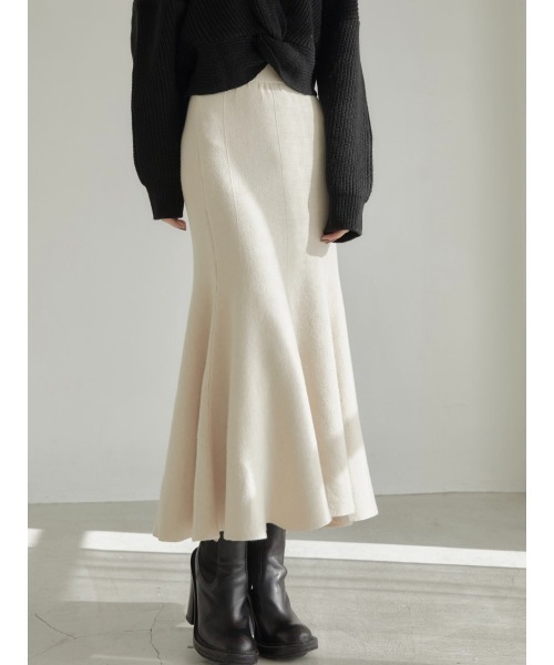 【セール】マーメイドニットスカート/アイボリー(スカート)|amel(エイメル) 【セール】マーメイドニットスカート/アイボリー(スカート)|amel(エイメル)