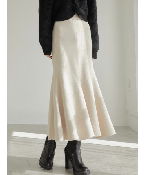 【セール】マーメイドニットスカート/アイボリー(スカート)|amel(エイメル) 【セール】マーメイドニットスカート/アイボリー(スカート)|amel(エイメル)