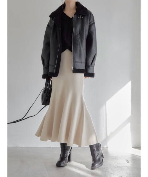 【セール】マーメイドニットスカート/アイボリー(スカート)|amel(エイメル) 【セール】マーメイドニットスカート/アイボリー(スカート)|amel(エイメル)