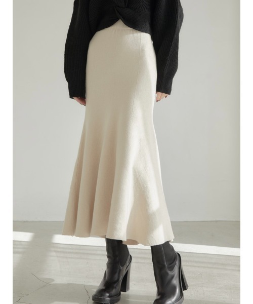 【セール】マーメイドニットスカート/アイボリー(スカート)|amel(エイメル) 【セール】マーメイドニットスカート/アイボリー(スカート)|amel(エイメル)