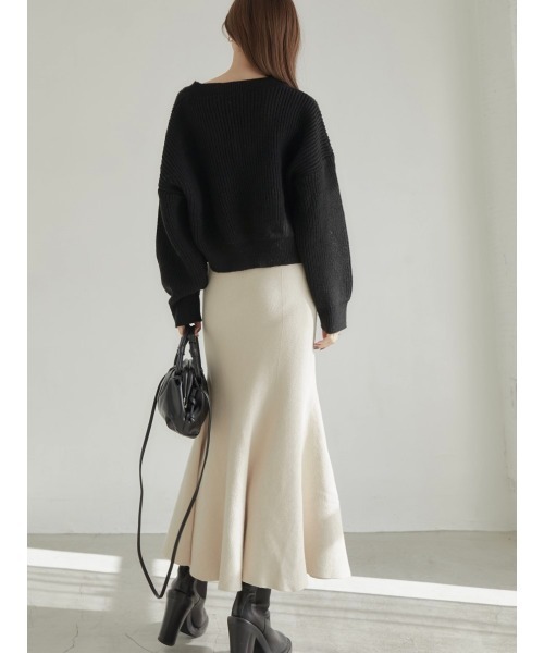 【セール】マーメイドニットスカート/アイボリー(スカート)|amel(エイメル) 【セール】マーメイドニットスカート/アイボリー(スカート)|amel(エイメル)