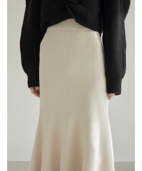 【セール】マーメイドニットスカート/アイボリー(スカート)|amel(エイメル) 【セール】マーメイドニットスカート/アイボリー(スカート)|amel(エイメル)