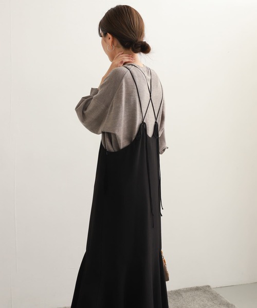 URBAN RESEARCH DOORS（アーバンリサーチドアーズ）の「マーメイドキャミワンピース（ワンピース・レディース・ブラック/ダークブラウン・MEDIUM）」の8枚目の写真