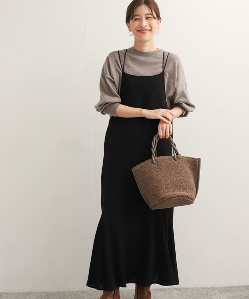 URBAN RESEARCH DOORS（アーバンリサーチドアーズ）の「マーメイドキャミワンピース（ワンピース・レディース・ブラック/ダークブラウン・MEDIUM）」の13枚目の写真