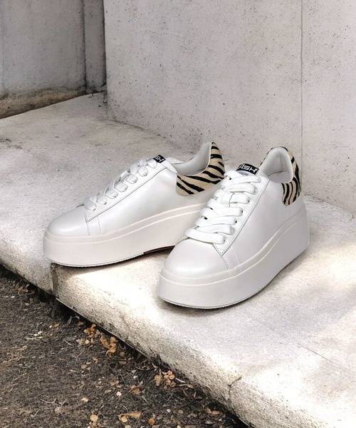 ASH（アッシュ）の「ASH/アッシュ【MOBY】厚底ホワイトスニーカー 6cm