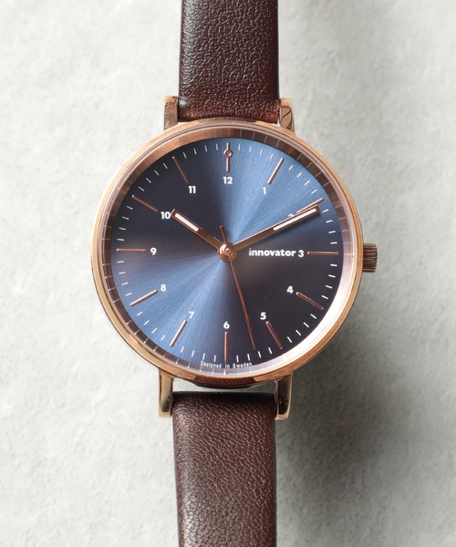 innovator（イノベーター）の「【innovator】IN-0008-13 BK/BK,IN-0008-15 NV/SV,IN-0008-19 BR/NV,IN-0008-20 BE/LGY（アナログ腕時計・レディース・グレイッシュベージュ/ブラック/ブラウン/ブルー・FREE）」の3枚目の写真