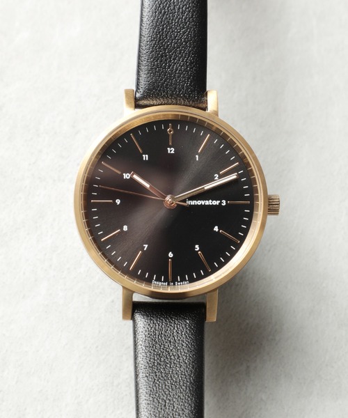 innovator（イノベーター）の「【innovator】IN-0008-13 BK/BK,IN-0008-15 NV/SV,IN-0008-19 BR/NV,IN-0008-20 BE/LGY（アナログ腕時計・レディース・グレイッシュベージュ/ブラック/ブラウン/ブルー・FREE）」の2枚目の写真