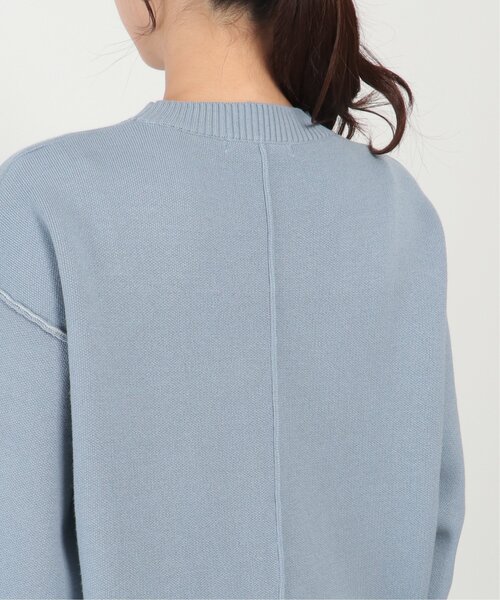 ikka（イッカ）の「ダブルフェイススウェットライクニット（ニット/セーター・レディース・ブルー/ベージュ/レッド/チャコールグレー・M/L）」の13枚目の写真