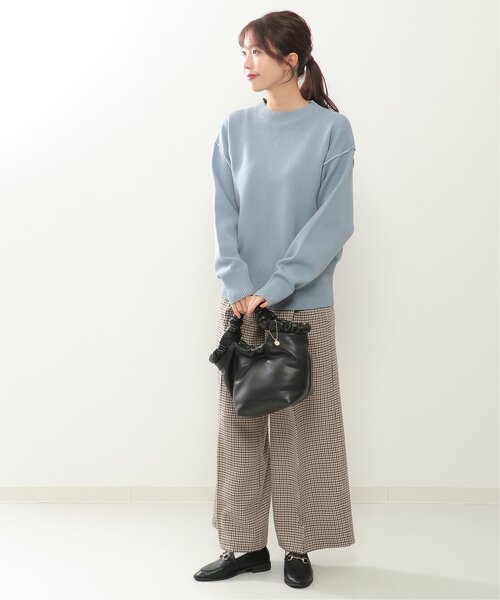 ikka（イッカ）の「ダブルフェイススウェットライクニット（ニット/セーター・レディース・ブルー/ベージュ/レッド/チャコールグレー・M/L）」の16枚目の写真