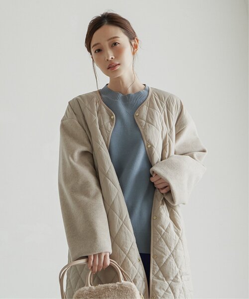 ikka（イッカ）の「ダブルフェイススウェットライクニット（ニット/セーター・レディース・ブルー/ベージュ/レッド/チャコールグレー・M/L）」の21枚目の写真