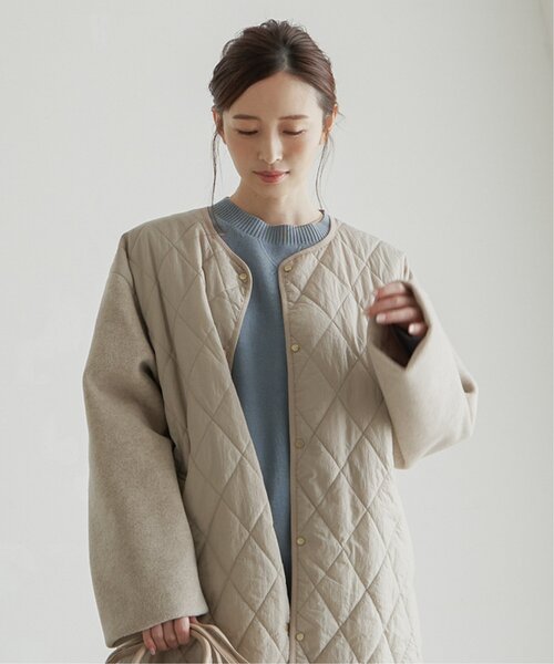 ikka（イッカ）の「ダブルフェイススウェットライクニット（ニット/セーター・レディース・ブルー/ベージュ/レッド/チャコールグレー・M/L）」の22枚目の写真