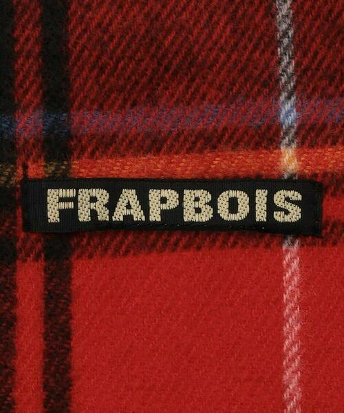 FRAPBOIS（フラボア）の「マフラー2（ストール/ショール・レディース・モカ/レッド・FREE）」の4枚目の写真