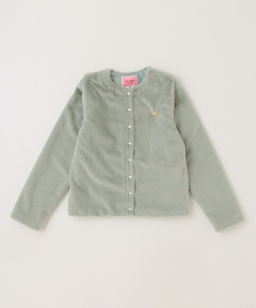 【新品タグ付き】ケイトスペード　フェイクファー　カーディガン　150 新品】kate spade kids フェイクファー カーディガン 150