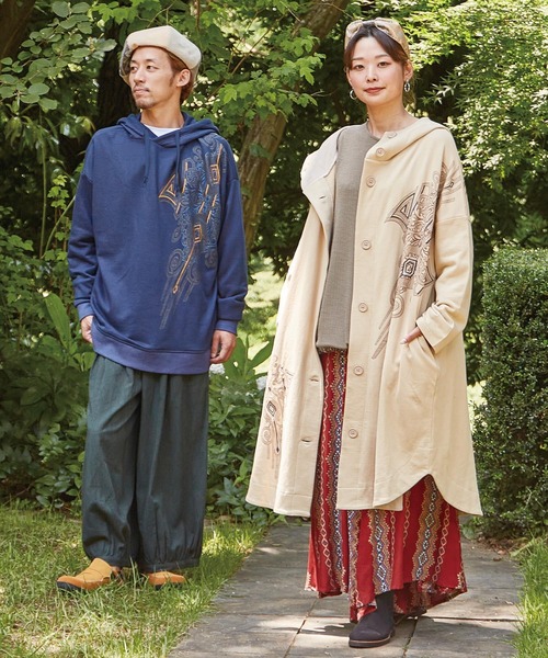 チャイハネ(チャイハネ)の「【チャイハネ】ツヤメロングパーカー(その他アウター・レディース・グリーン/ネイビー/ベージュ/ブラック・FREE)」の18枚目の写真