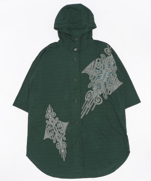 チャイハネ(チャイハネ)の「【チャイハネ】ツヤメロングパーカー(その他アウター・レディース・グリーン/ネイビー/ベージュ/ブラック・FREE)」の20枚目の写真